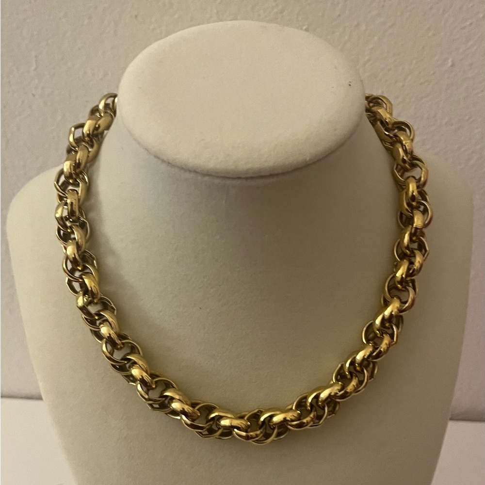Vintage Givenchy costume gold link necklace